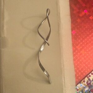 Elegant Silver Twisted Earrings